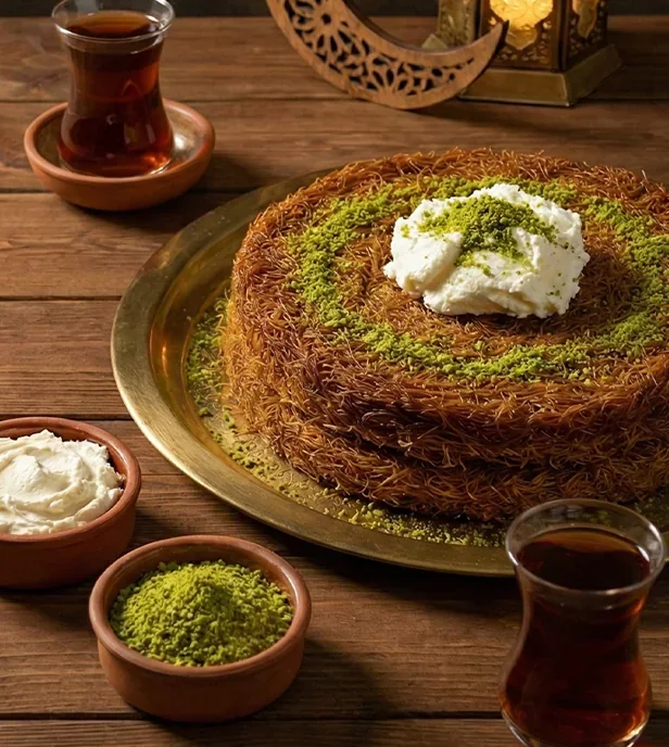 الكنافة بالقيمر