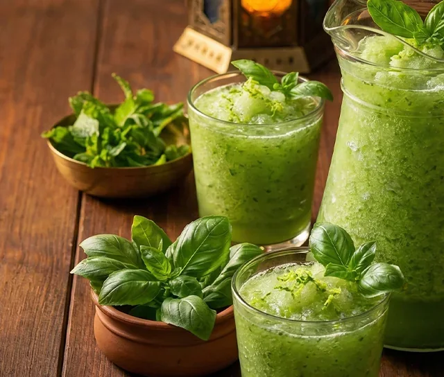 Lemon, Mint and Basil Cooler