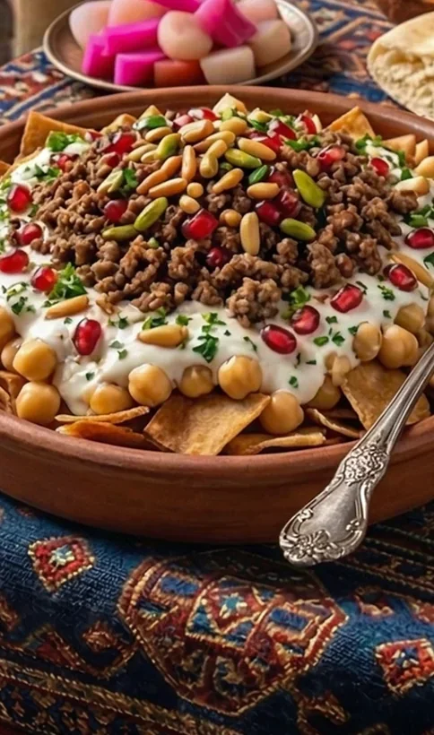 فتة الحمص باللحم