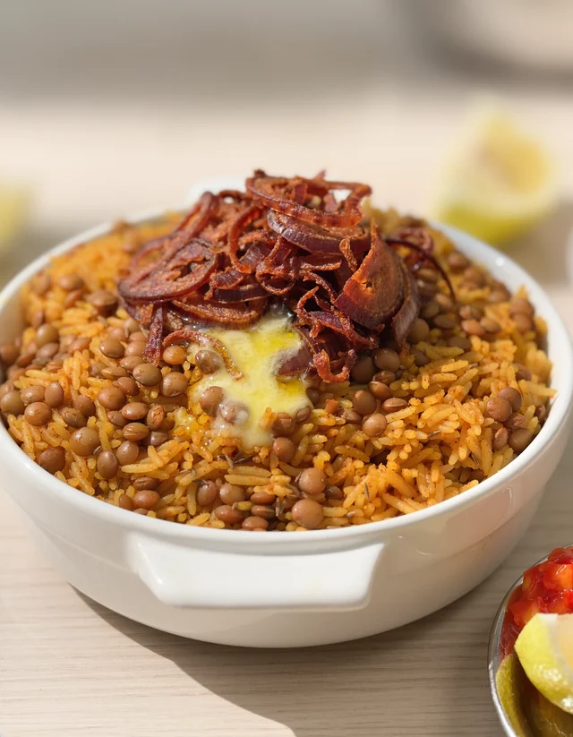 المعدوس (رز بالعدس)