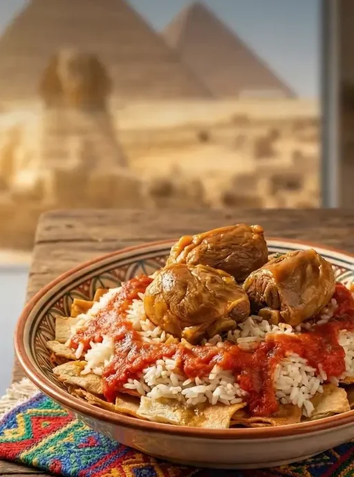 الفتة باللحمة والموزة